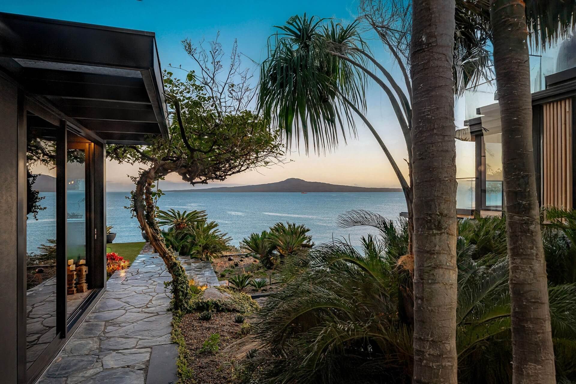 Sea view with coconut and plants